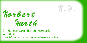 norbert hurth business card